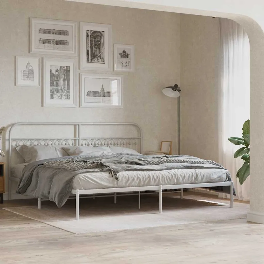 Tête de lit de remplacement métal blanc 200 cm - 3