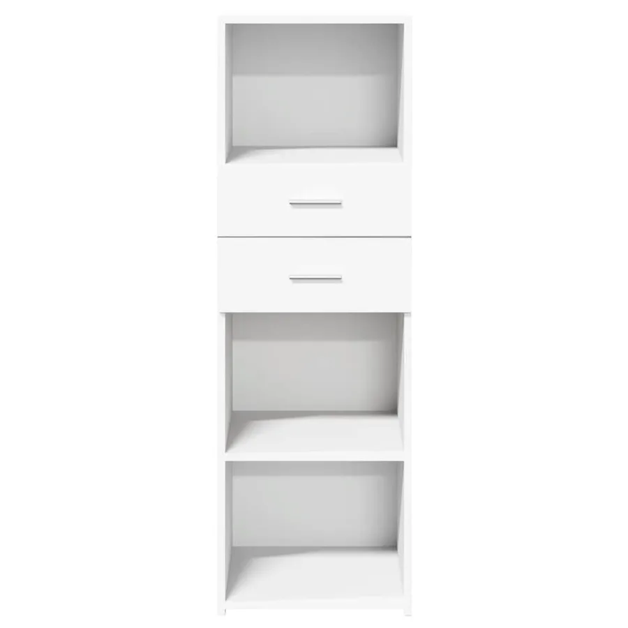 Buffet haut blanc 40x42,5x124 cm bois d'ingénierie - 4