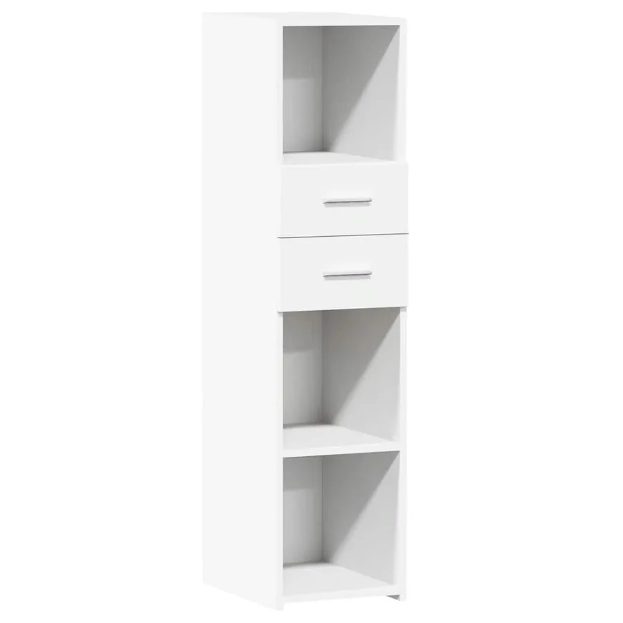 Buffet haut blanc 30x42,5x124 cm bois d'ingénierie - 2