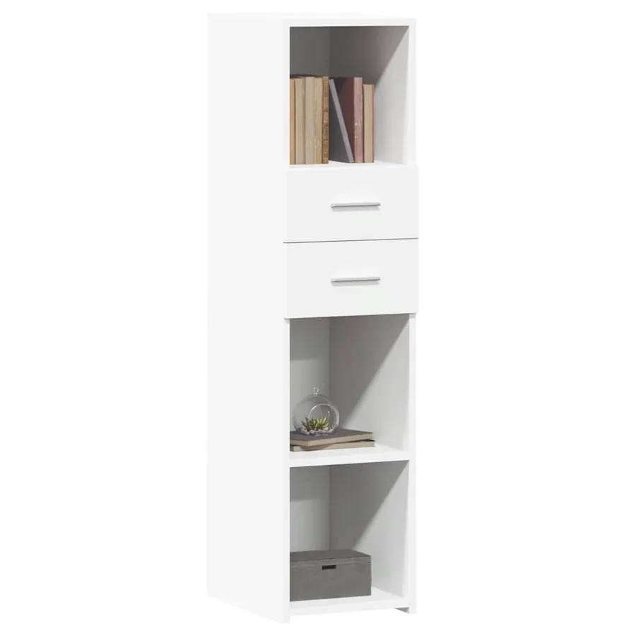 Buffet haut blanc 30x42,5x124 cm bois d'ingénierie - 3