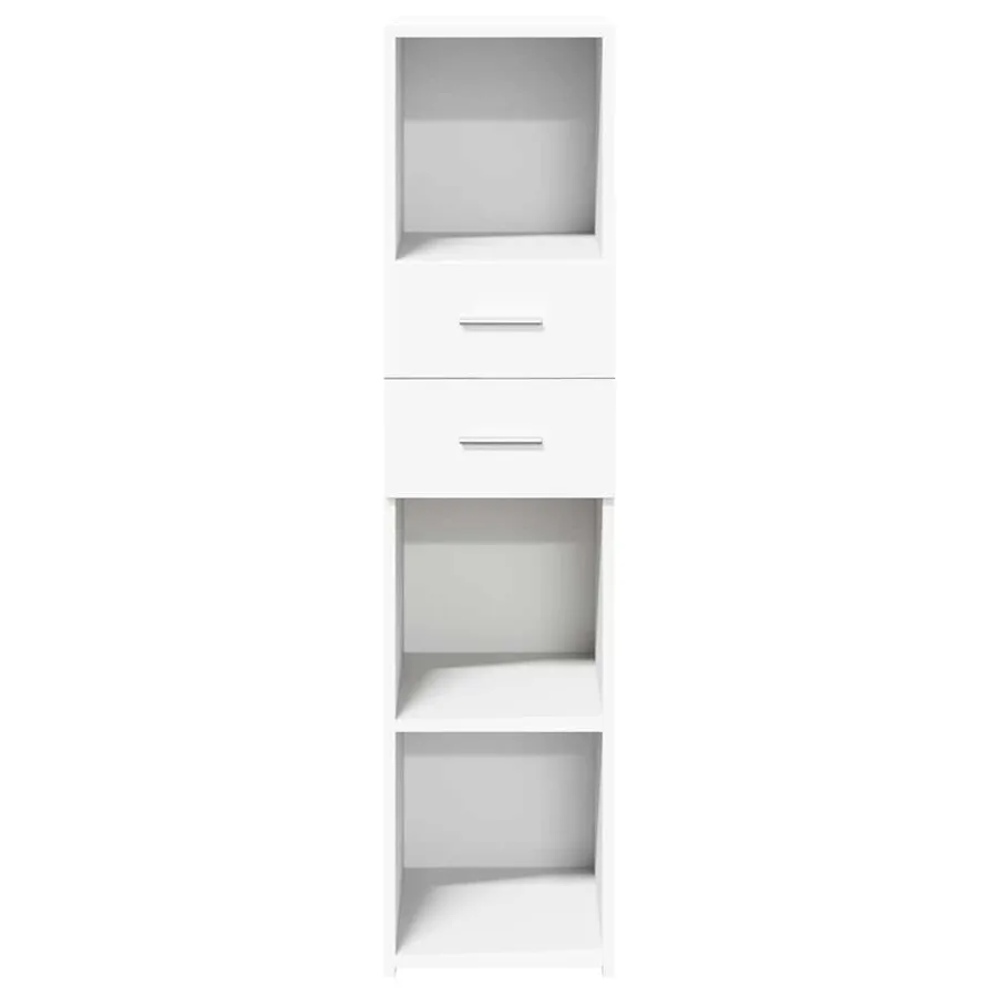 Buffet haut blanc 30x42,5x124 cm bois d'ingénierie - 4