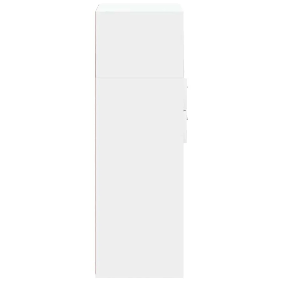 Buffet haut blanc 30x42,5x124 cm bois d'ingénierie - 5