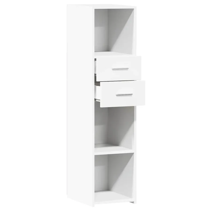 Buffet haut blanc 30x42,5x124 cm bois d'ingénierie - 7