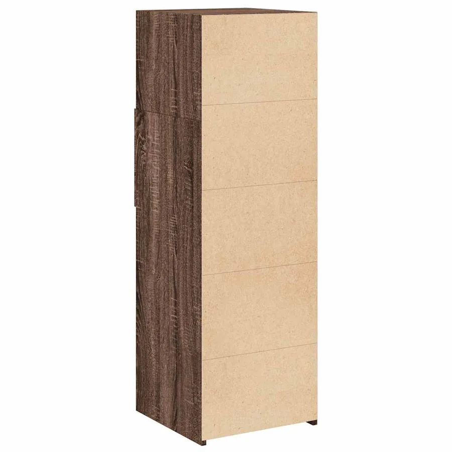 Buffet haut chêne marron 40x42,5x124 cm bois d'ingénierie - 6