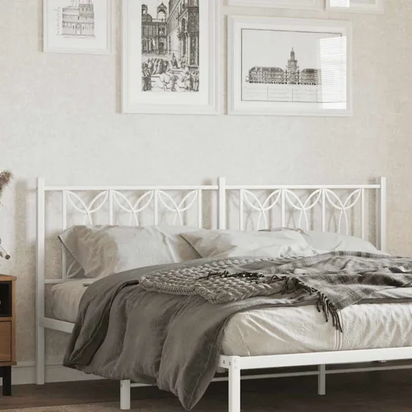 Tête de lit de remplacement métal blanc 180 cm