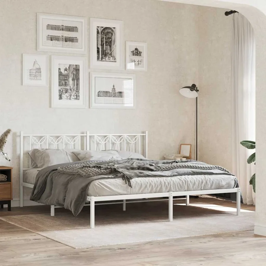 Tête de lit de remplacement métal blanc 180 cm - 3