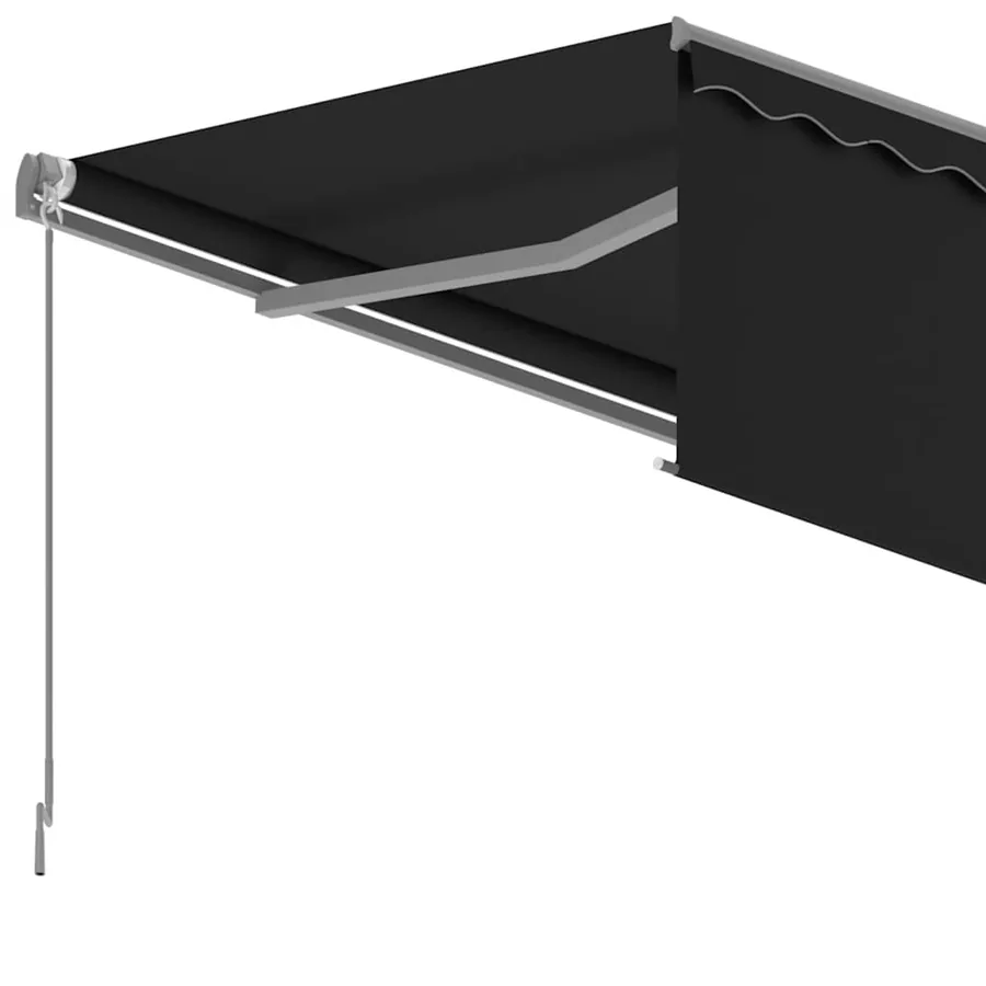 Automatic retractable awning with blind 5x3 m Anthracite - 4