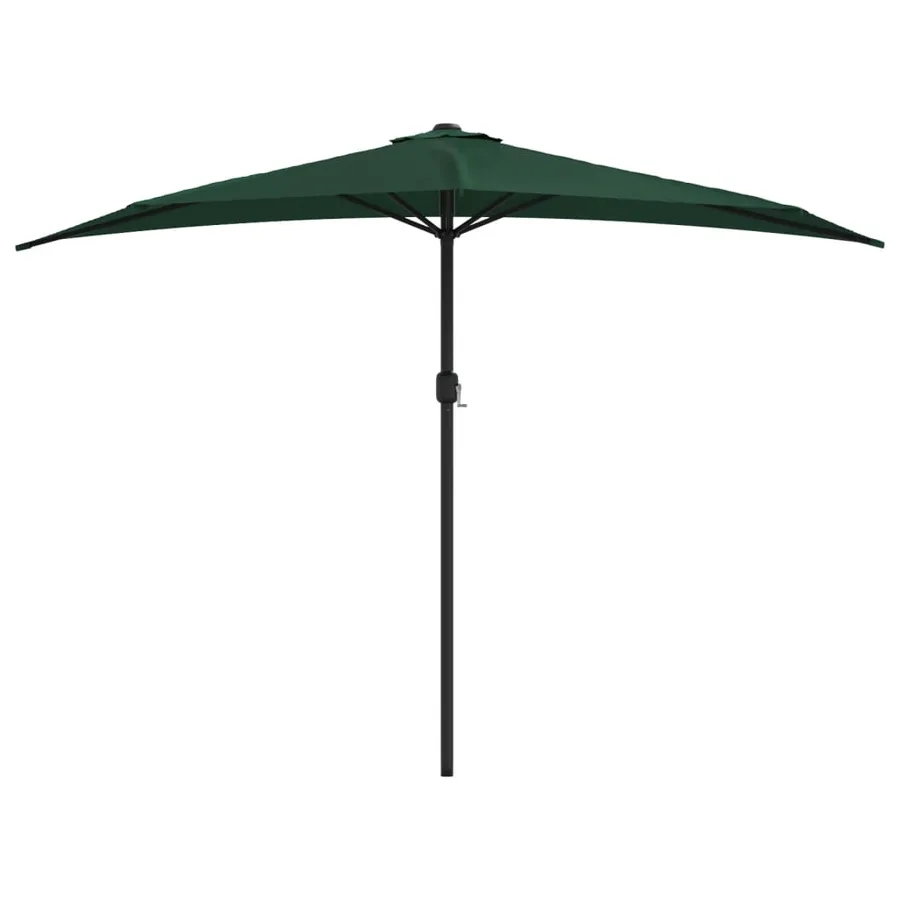 Balcony parasol with aluminium pole Green 300x155 cm Half - 3