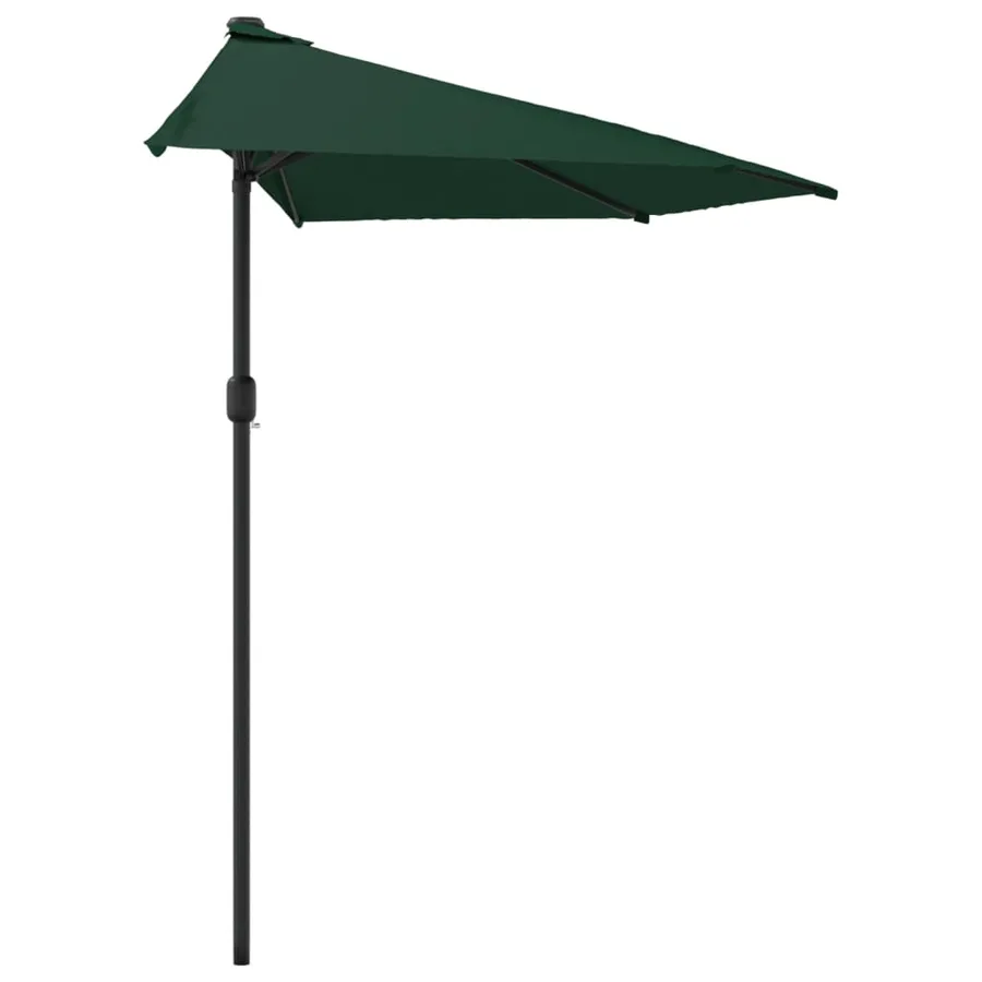 Parasol de balcon avec mât en aluminium Vert 300x155 cm Demi - 4