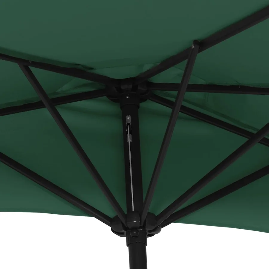Parasol de balcon avec mât en aluminium Vert 300x155 cm Demi - 6
