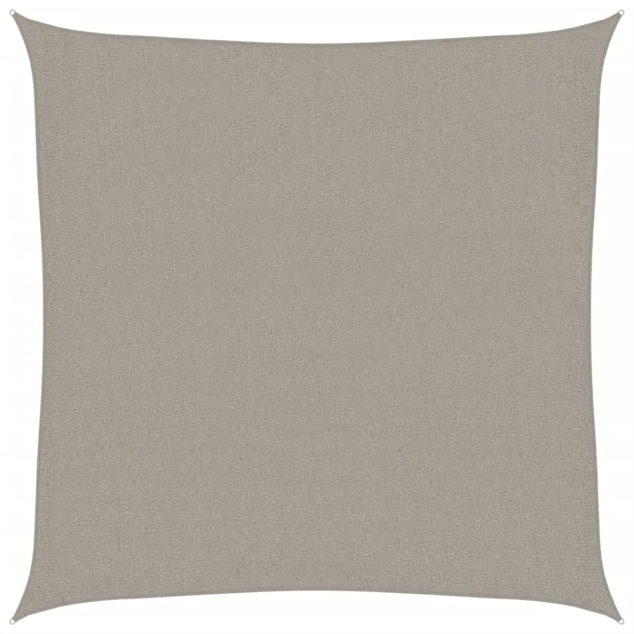 Voile d'ombrage 160 g/m² carré gris clair 3,6x3,6 m PEHD - 2