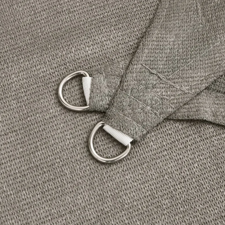 Voile d'ombrage 160 g/m² carré gris clair 3,6x3,6 m PEHD - 6