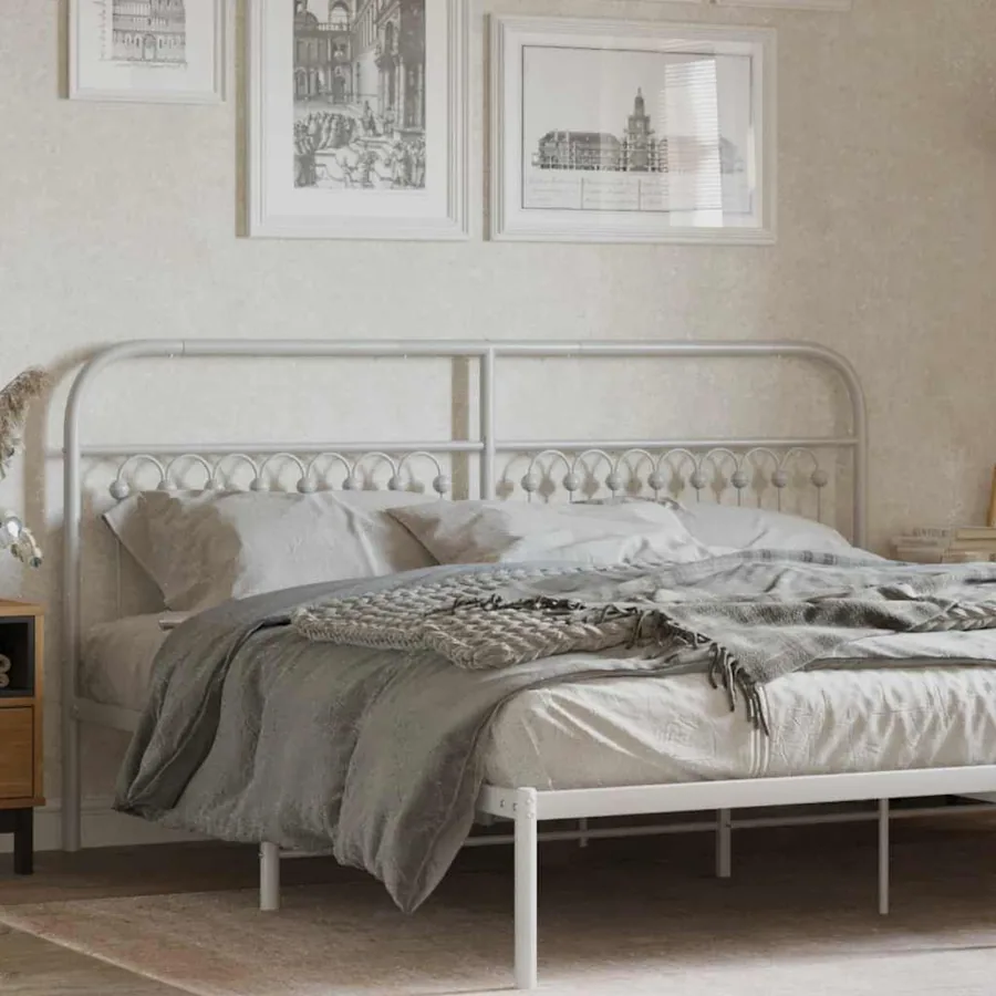 Tête de lit de remplacement métal blanc 180 cm