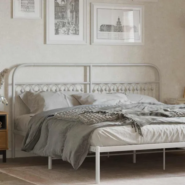 Tête de lit de remplacement métal blanc 180 cm