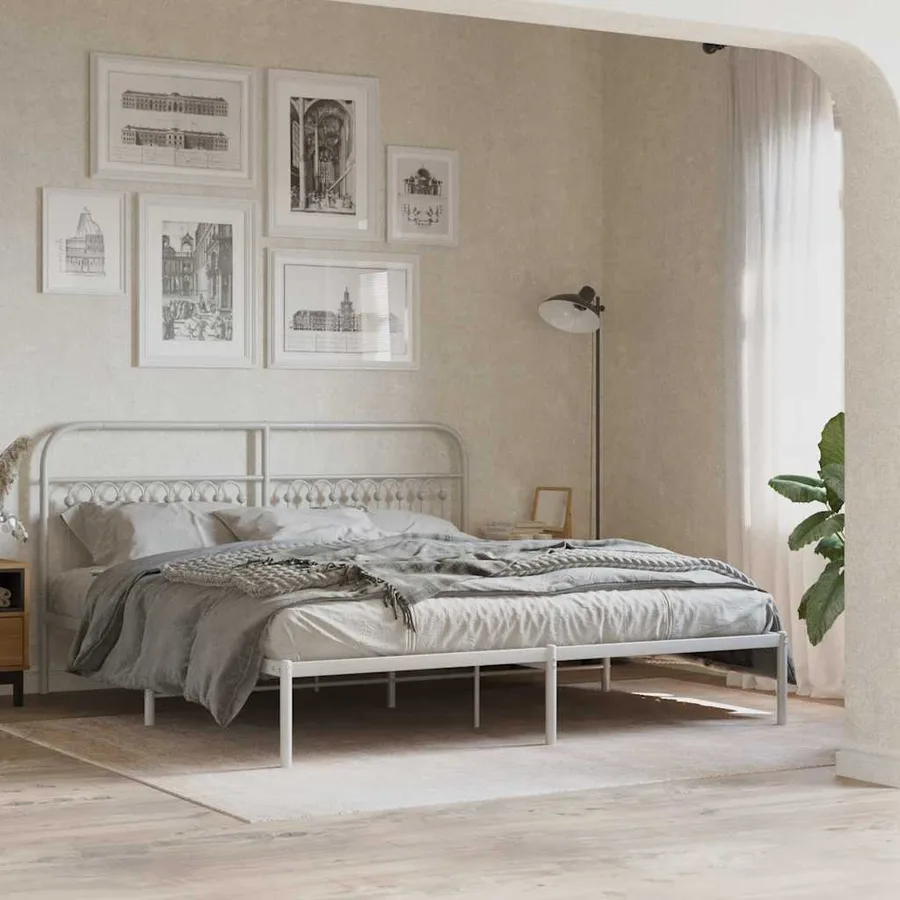 Tête de lit de remplacement métal blanc 180 cm - 3