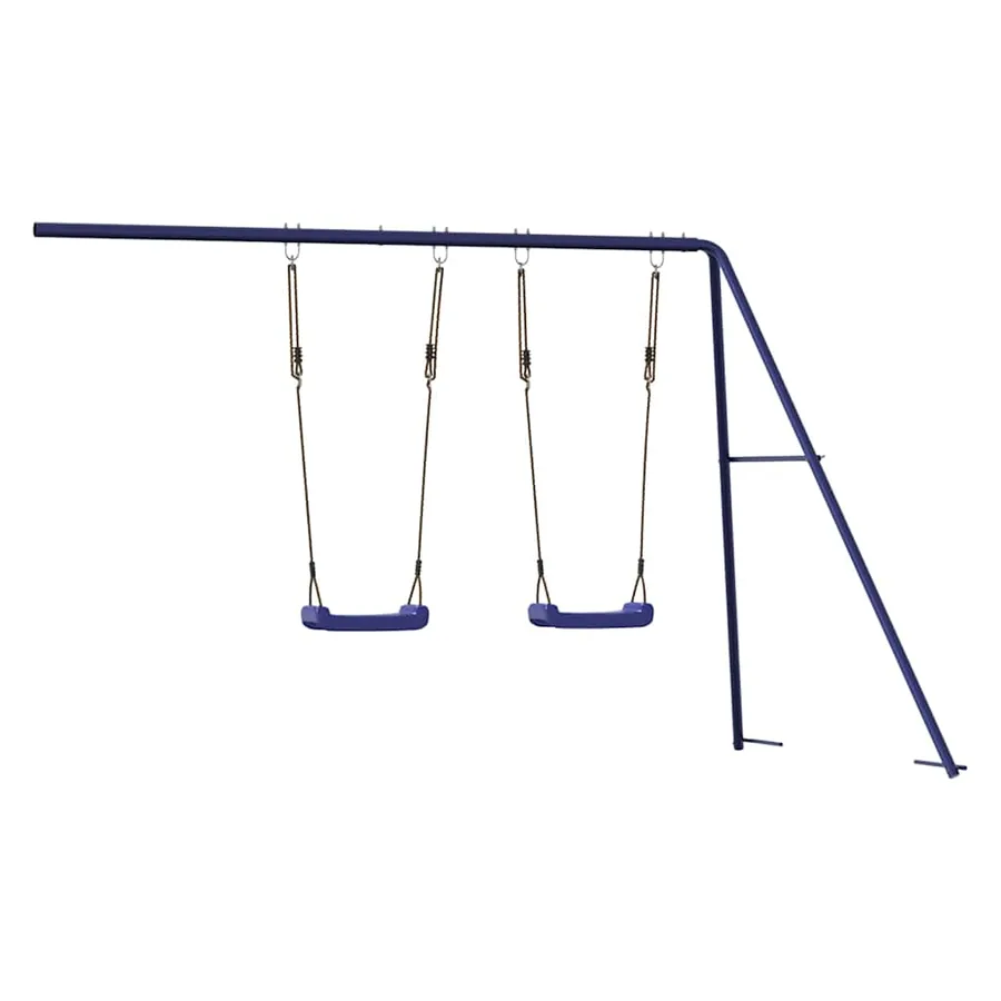 Toboggan/balançoires pour maisonnette de jeu bleu polypropylène