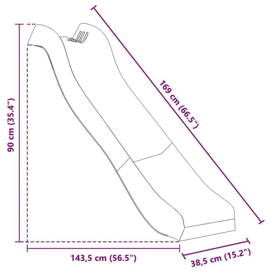 Toboggan/balançoires pour maisonnette de jeu bleu polypropylène - 10
