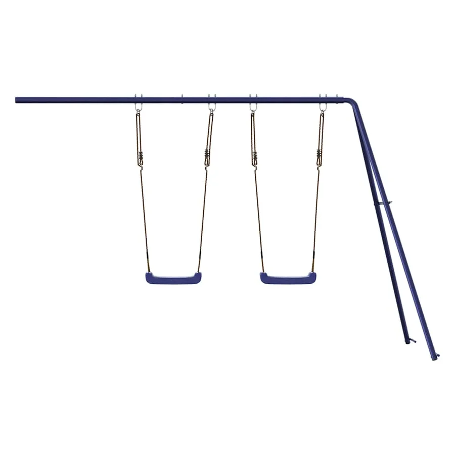 Toboggan/balançoires pour maisonnette de jeu bleu polypropylène - 5