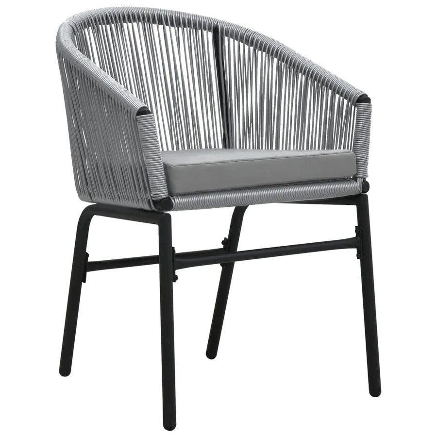 Ensemble à manger de jardin 9 pcs Gris - 4
