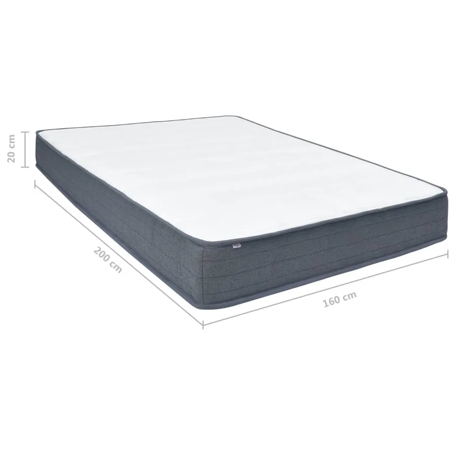 Matelas de sommier tapissier fermeté moyenne 200x160x20 cm - 11