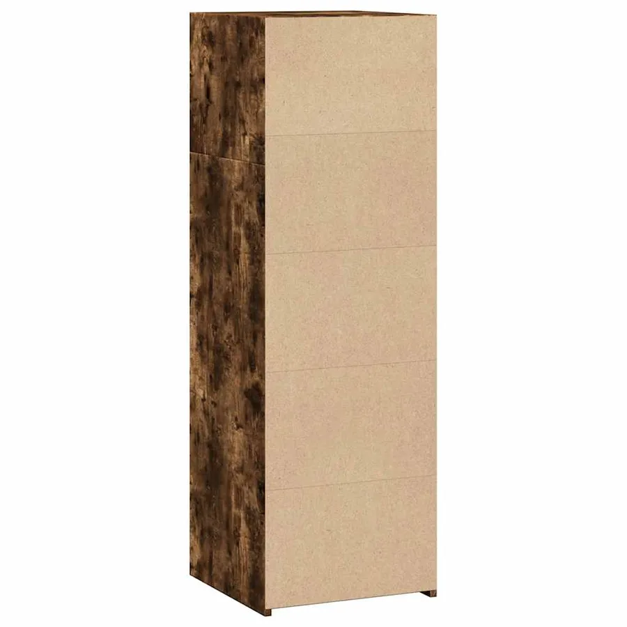 Buffet chêne fumé 40x41x124 cm bois d'ingénierie - 6