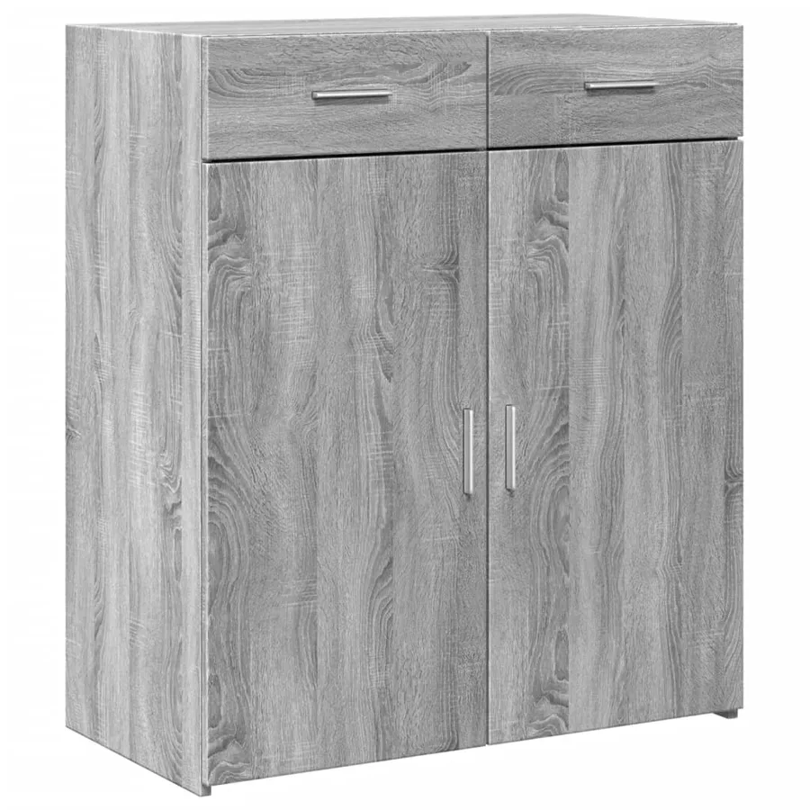 Buffet sonoma gris 80x42,5x93 cm bois d'ingénierie - 2