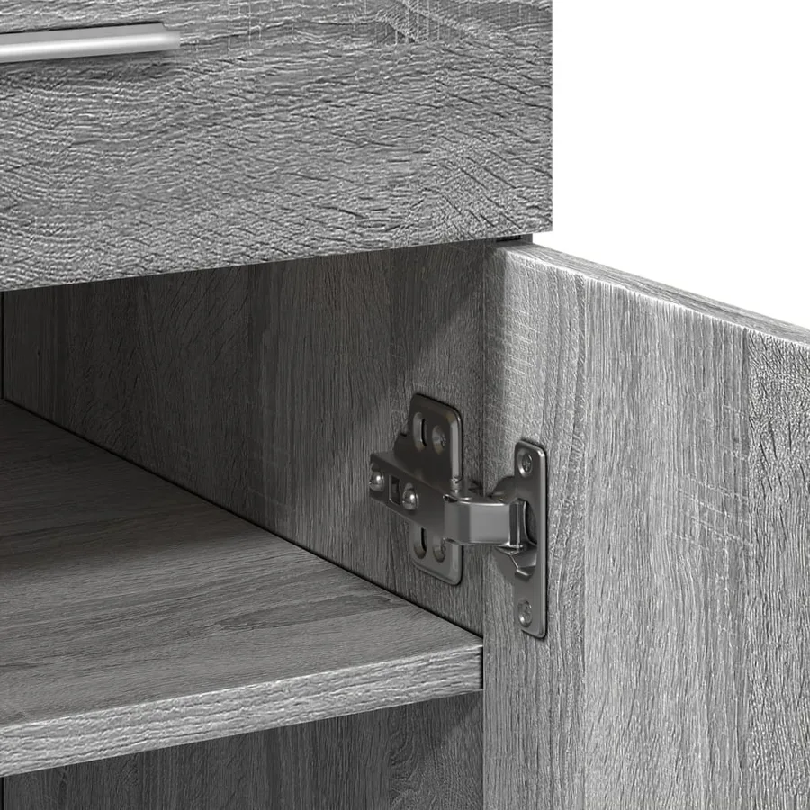 Buffet sonoma gris 80x42,5x93 cm bois d'ingénierie - 6