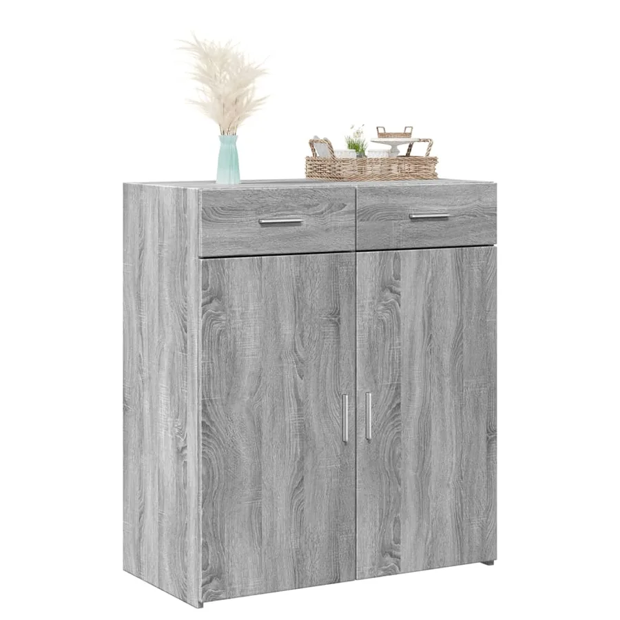 Buffet sonoma gris 80x42,5x93 cm bois d'ingénierie - 7