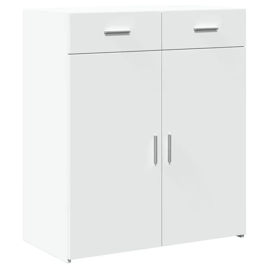 Buffet blanc 80x42,5x93 cm bois d'ingénierie - 2