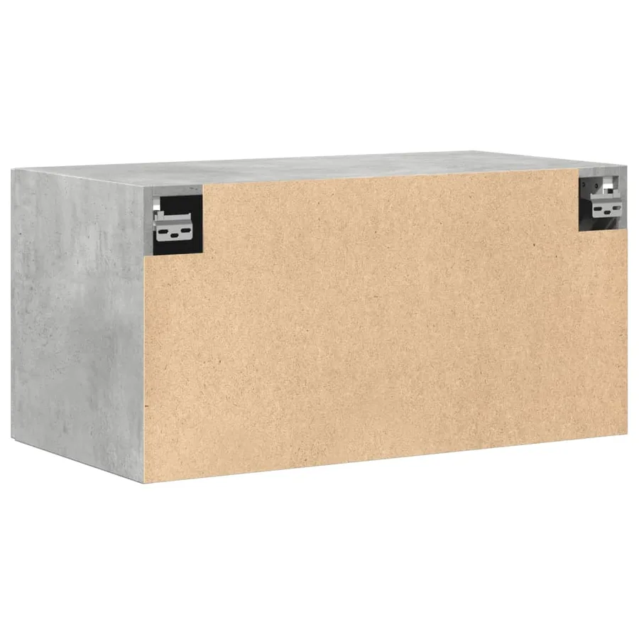 Armoire murale gris béton 80x42,5x40 cm bois d'ingénierie - 6
