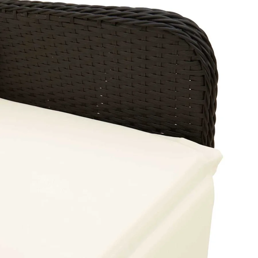 Ensemble de bistro de jardin 11 pcs coussins noir poly rotin - 8