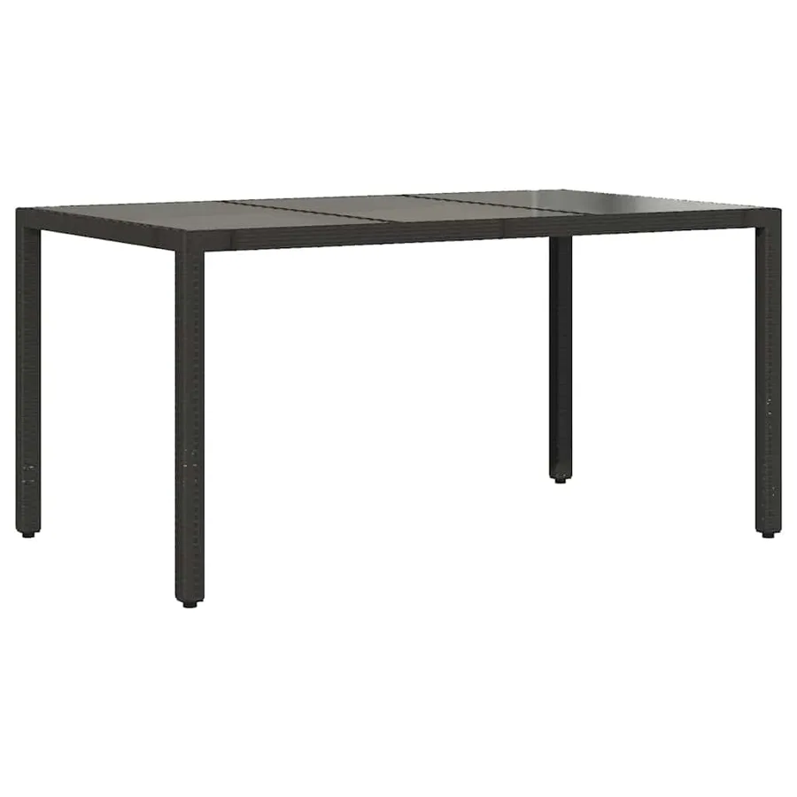 Ensemble de bistro de jardin 5 pcs coussins noir poly rotin - 4