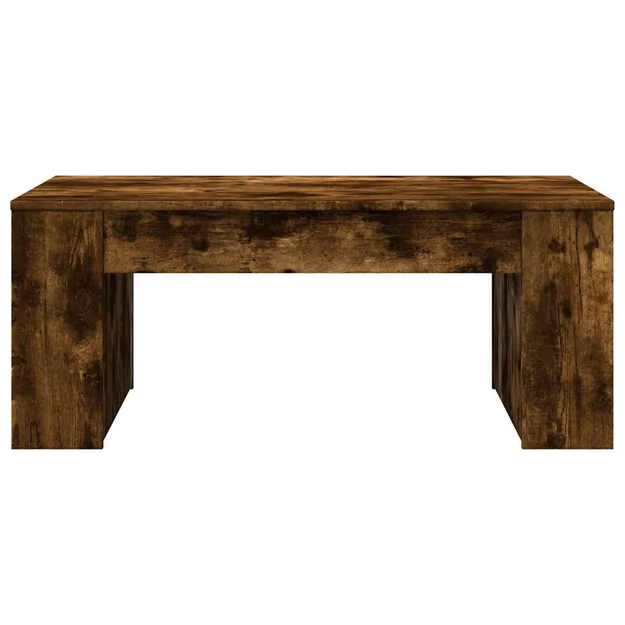 Table basse chêne fumé 102x55x42 cm bois d'ingénierie - 4