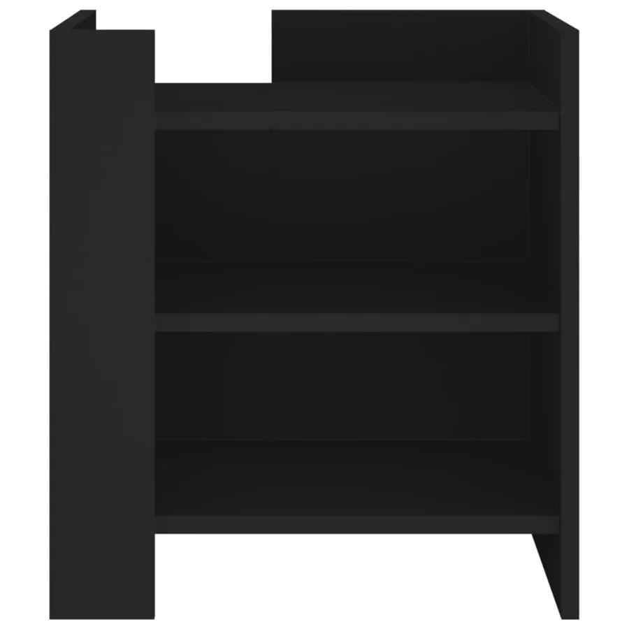 Table de chevet noir 45x50x50 cm bois d’ingénierie - 4
