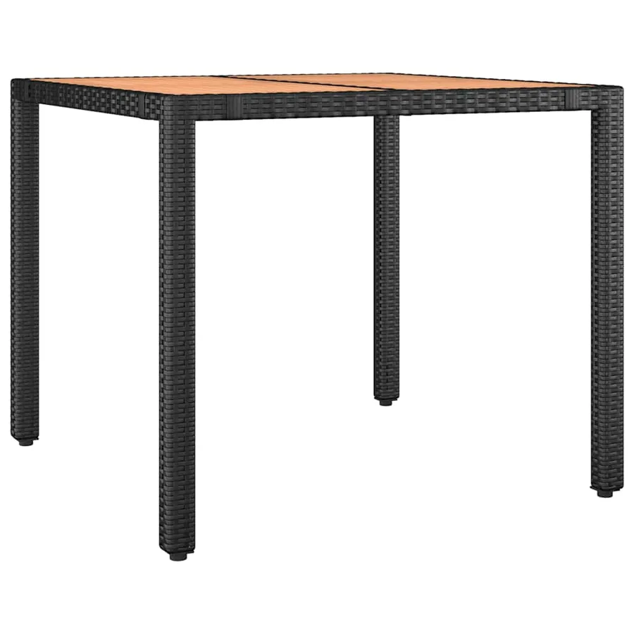 Ensemble de bistro de jardin 5 pcs coussins noir poly rotin - 4