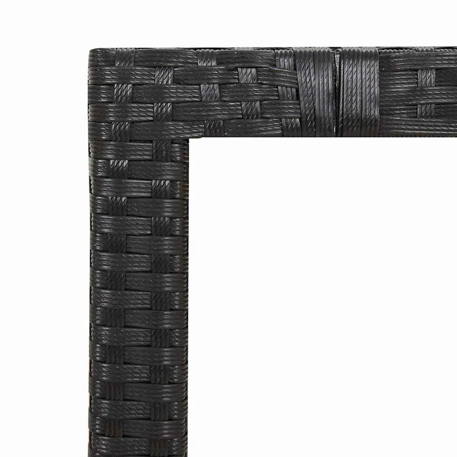 Ensemble de bistro de jardin 5 pcs coussins noir poly rotin - 6