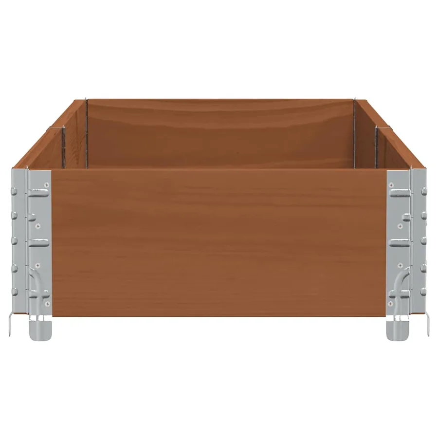 Jardinière marron 150x50 cm bois massif de pin - 4