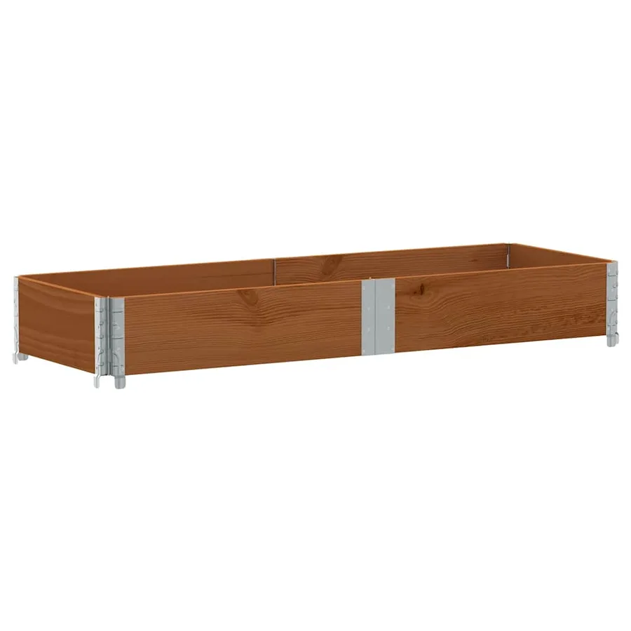 Jardinière marron 150x50 cm bois massif de pin - 5