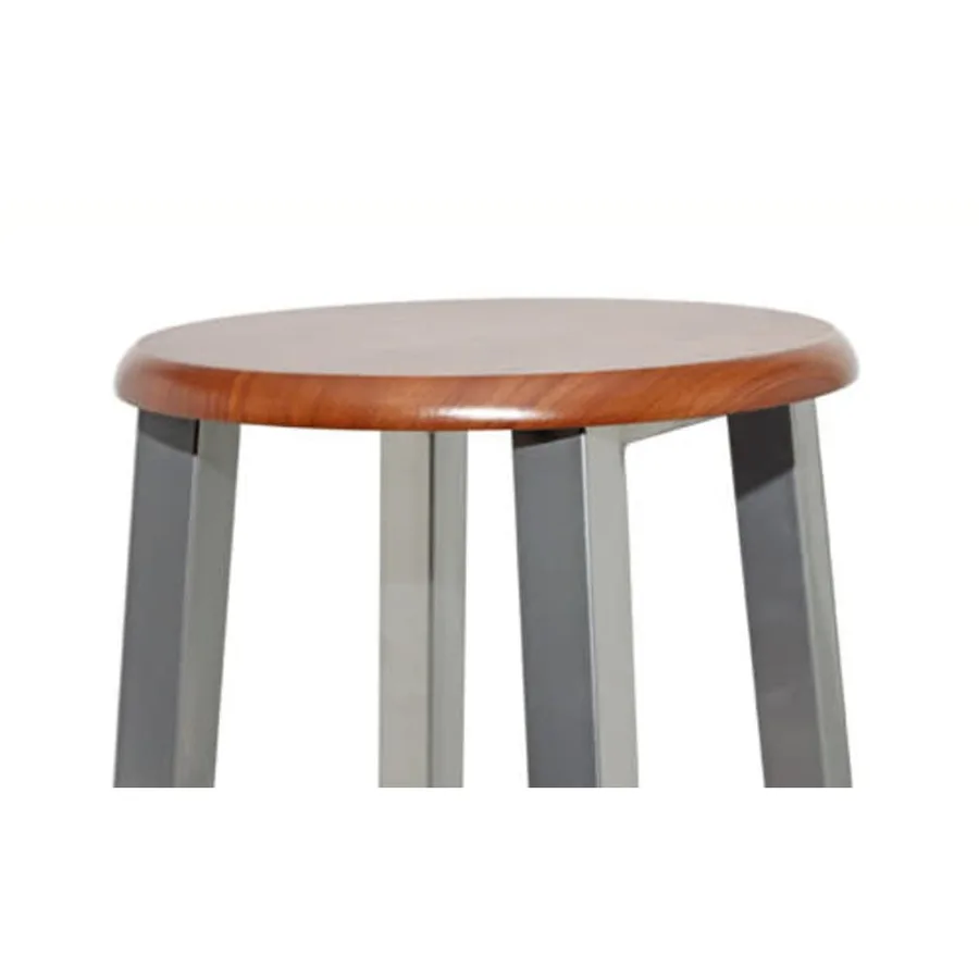 Tabouret de bar lot de 2 métal avec siège en MDF - 3