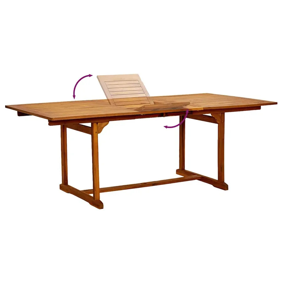 Ensemble à manger de jardin 5pcs bois d'acacia solide textilène - 7