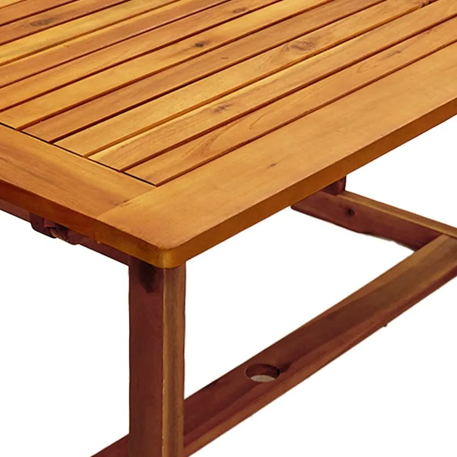 Ensemble à manger de jardin 5pcs bois d'acacia solide textilène - 8