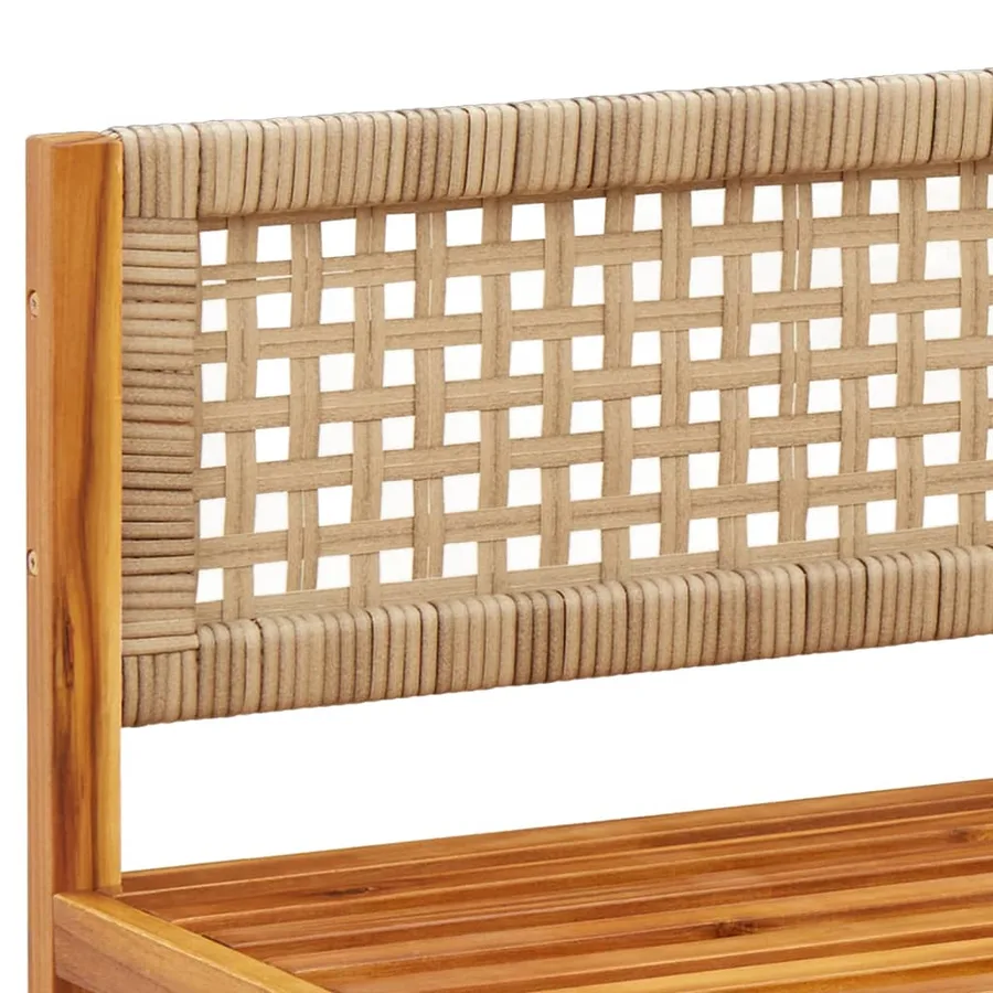 Canapés d'angle de jardin avec coussins 2 pièces Bois d'acacia et rotin - 8