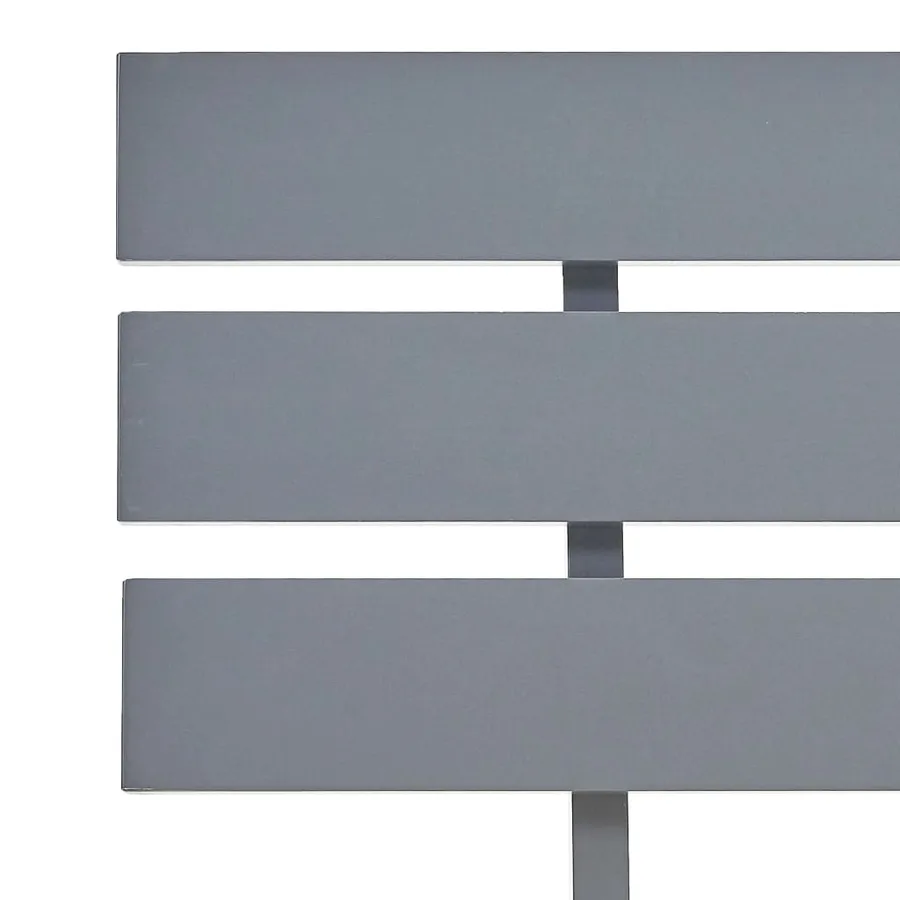 Cadre de lit sans matelas gris bois massif de pin 100x200 cm - 6