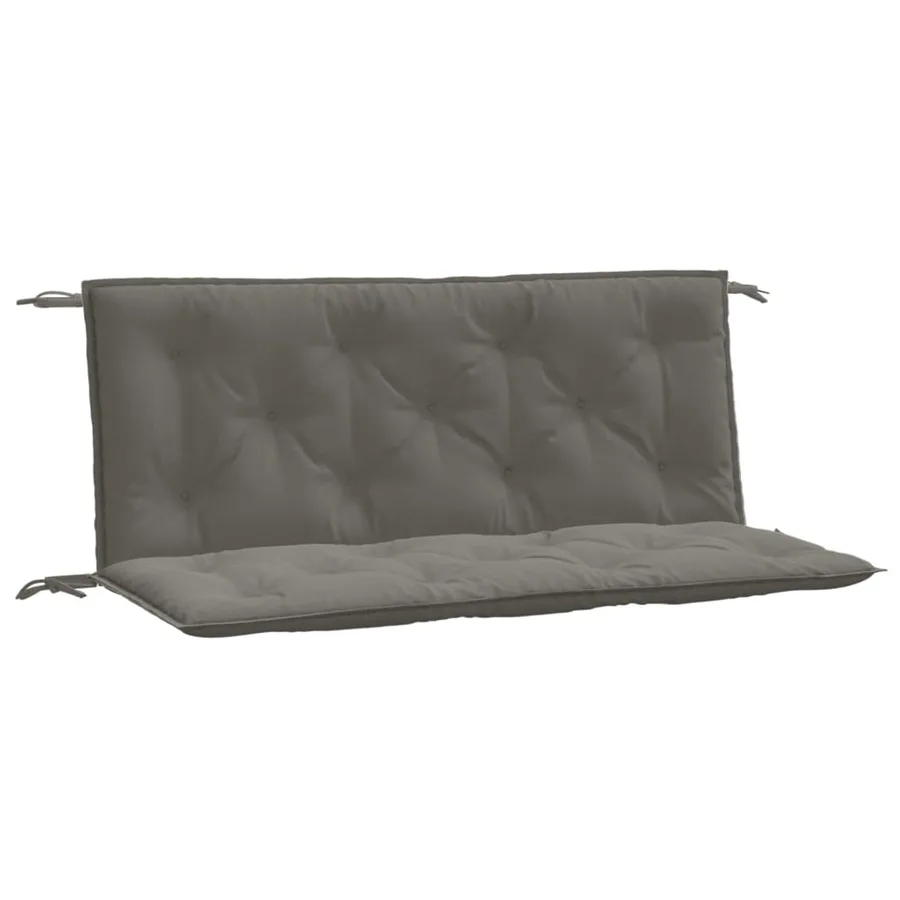 Coussins de banc de jardin lot de 2 gris foncé mélangé tissu - 2