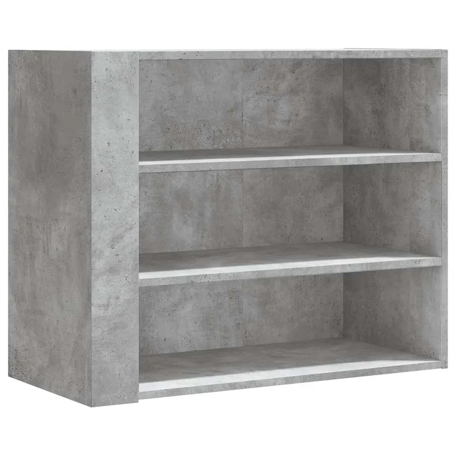 Armoire murale gris béton 75x35x60 cm bois d'ingénierie - 2