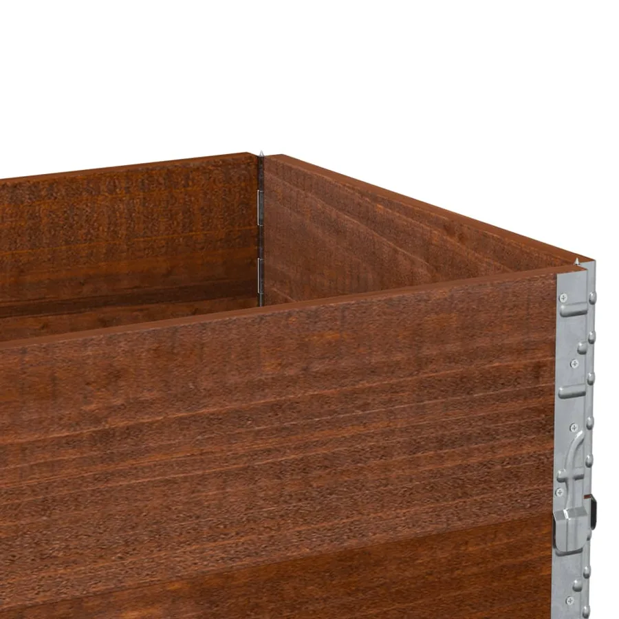 Jardinière marron 100x50 cm bois massif de pin - 7