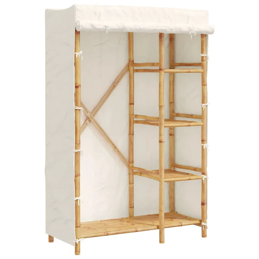 Garde-robe 110x45x170 cm bambou - 2