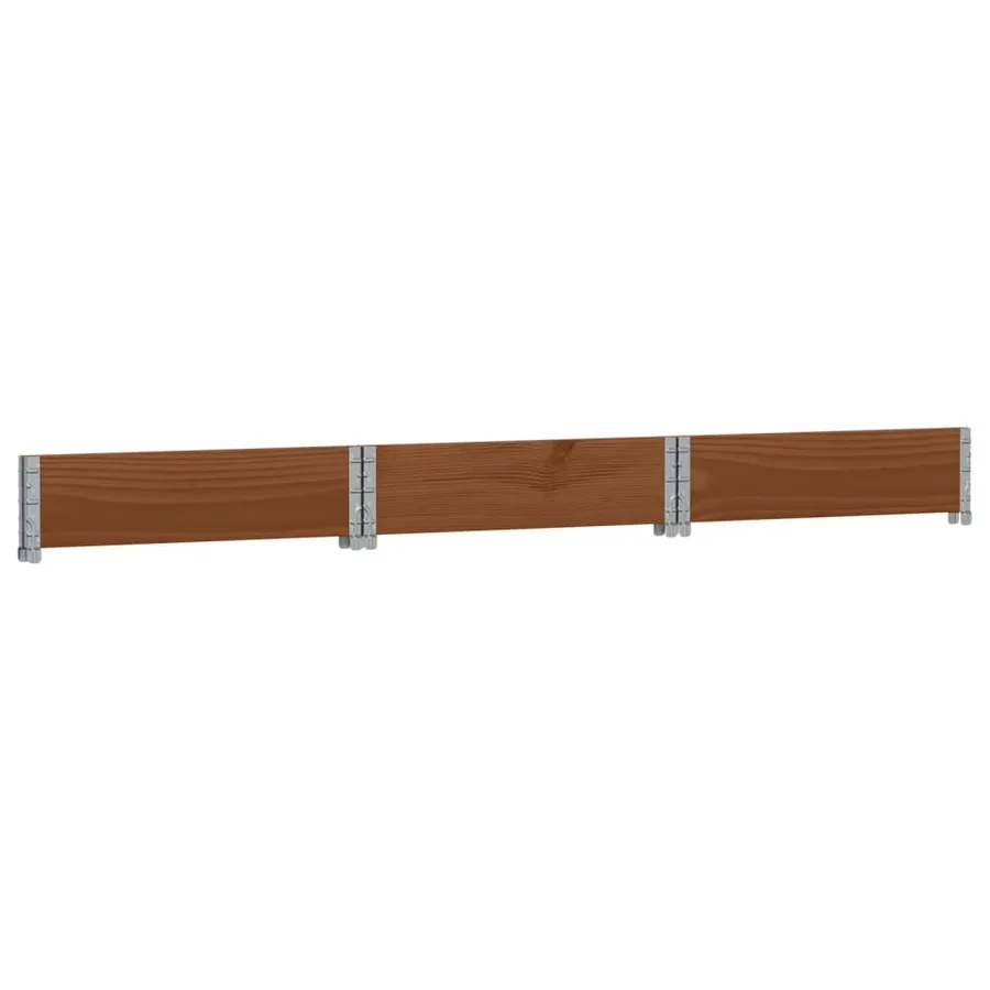 Lit surélevé hexagonale marron 160x160 cm bois pin massif - 4