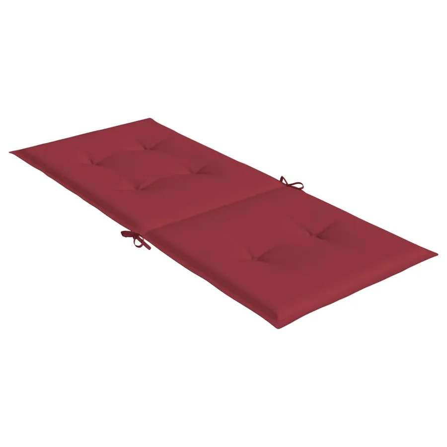 Coussins de chaise de jardin à dossier haut lot de 4 bordeaux - 6