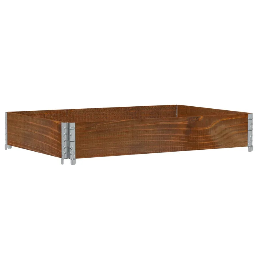 Jardinière marron 120x80 cm bois massif de pin - 2